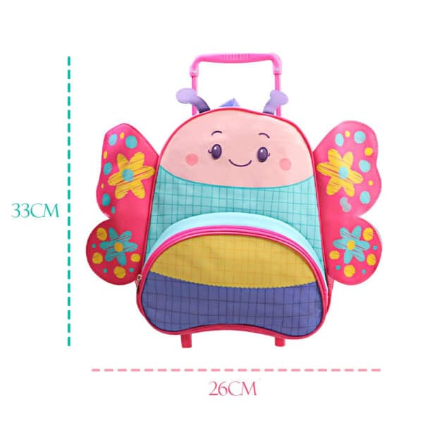 Mochila Infantil Com Rodinhas Borboleta - Image 7