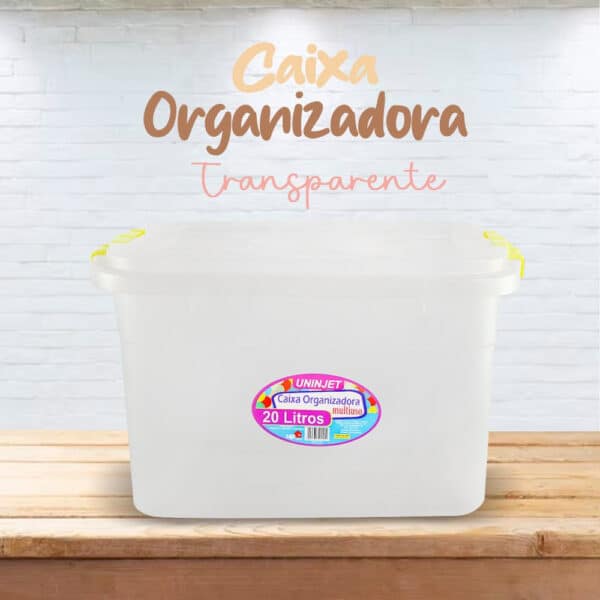 Caixa Organizadora Multiuso Transparente de 20 Litros - Image 4