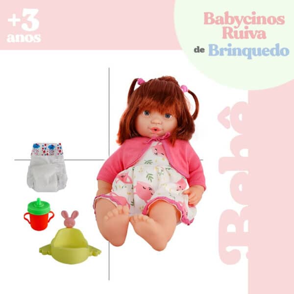 Boneca Babycinos Ruiva Com Acessórios - Image 3
