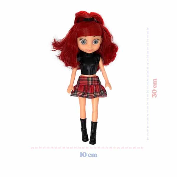 Boneca Violet Ruiva 30cm com Acessórios como Pente Espelho e Prendedores de Cabelo - Image 5