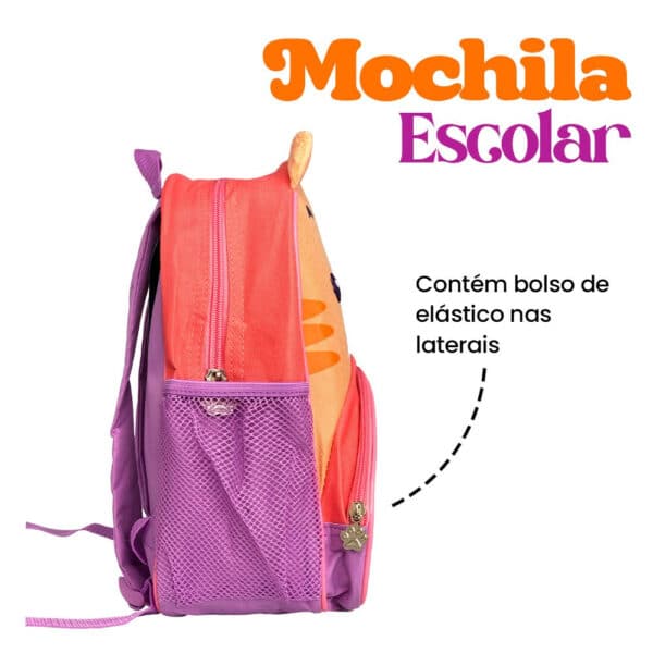 Mochila Infantil Com Alças - Gato - Image 4