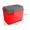 Cooler Térmico Unitermi Caixa Floripa Com Alça de 30 Litros com Capacidade para 45 Latas - Vermelha - Image 3