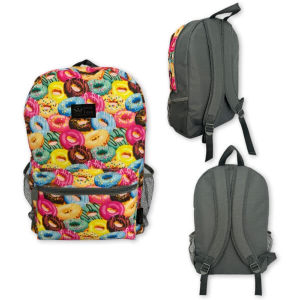Mochila Escolar Donuts com Estojo e Lancheira 3 Peças - Image 2