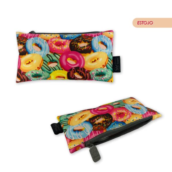 Mochila Escolar Donuts com Estojo e Lancheira 3 Peças - Image 3