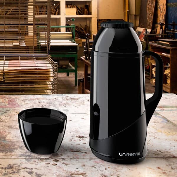 Garrafa térmica Unitermi Roma de vidro 0.5L - Preta - Image 2