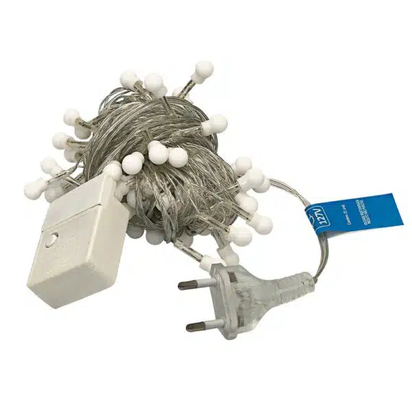 Varal LED 100 Bolinhas Pisca-Pisca Fio com 8 Funções 127v 8 Metros - Branco - Image 3