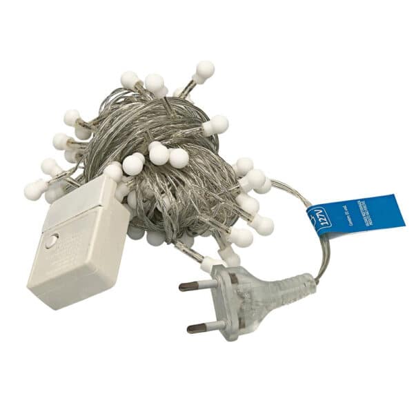 Varal LED Pisca-Pisca de 8 Metros com 8 Funções com 100 Bolinhas Branco Frio 220v - Image 4