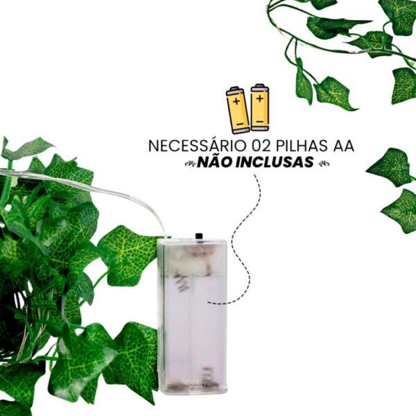 Fio De LED Luzes Hera Folhagem Com Luzinhas Pisca Trepadeira - Image 5