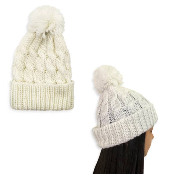 Touca com Pompom - Branco - Image 2