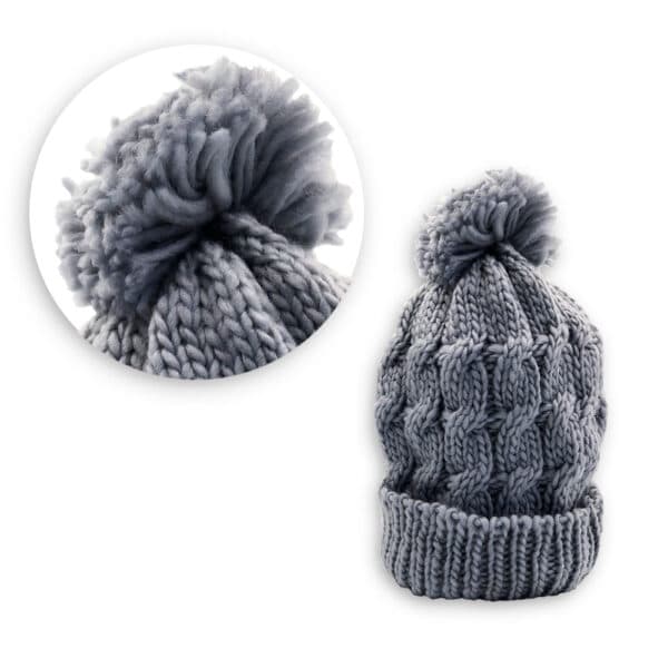 Touca com Pompom - Cinza - Image 2