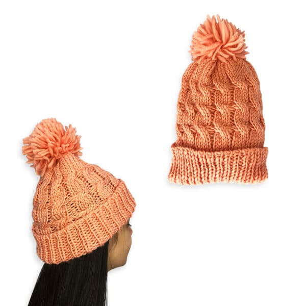 Touca com Pompom - Salmão - Image 3