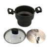 Cuscuzeiro Enjoy Antiaderente 14cm Com Tampa de Vidro - Cinza - Image 2