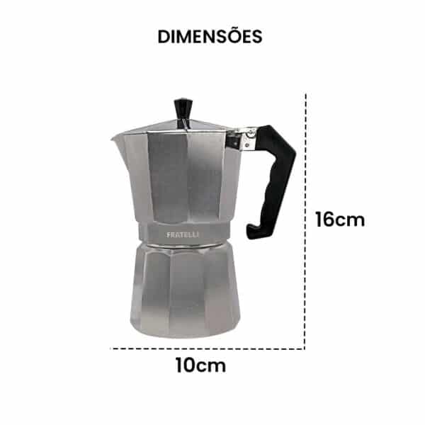 Cafeteira Italiana Moka Express Faz 6 Xícaras Café Alumínio - Image 3