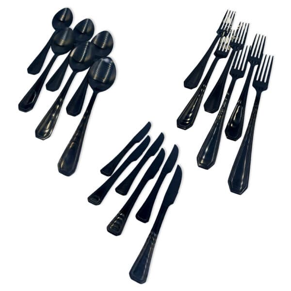 Faqueiro Conjunto Talheres Luxo Black 24 Peças Inoxidavel - Image 15