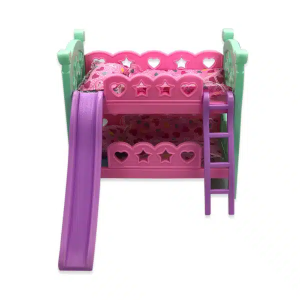 Berço de Brinquedo com Escorregador Rosa - Image 3