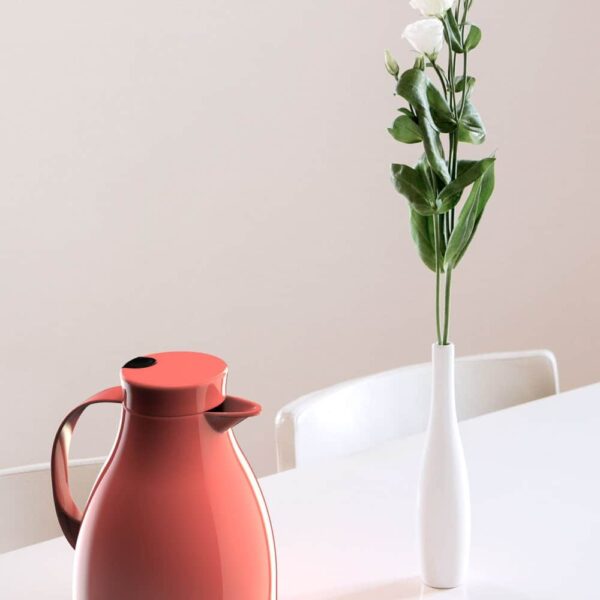 Garrafa Térmica Bule C/ Gatilho 1,0 Litro Café - Rosa - Image 2
