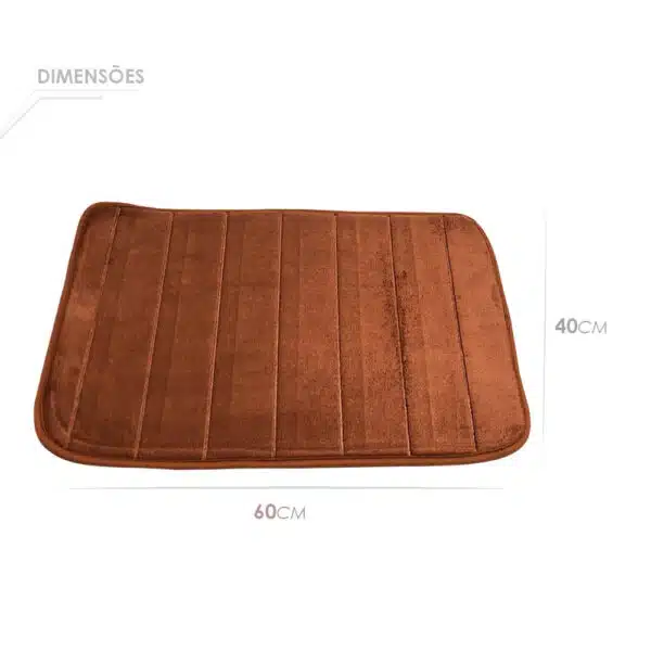 Tapete Soft para Banheiro Antiderrapante 40x60cm - Café - Image 4