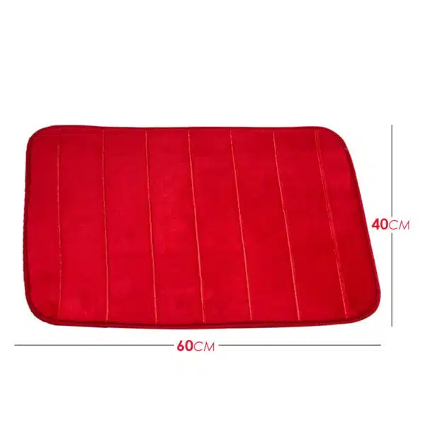 Tapete Soft para Banheiro Antiderrapante 40x60cm - Vermelho - Image 3