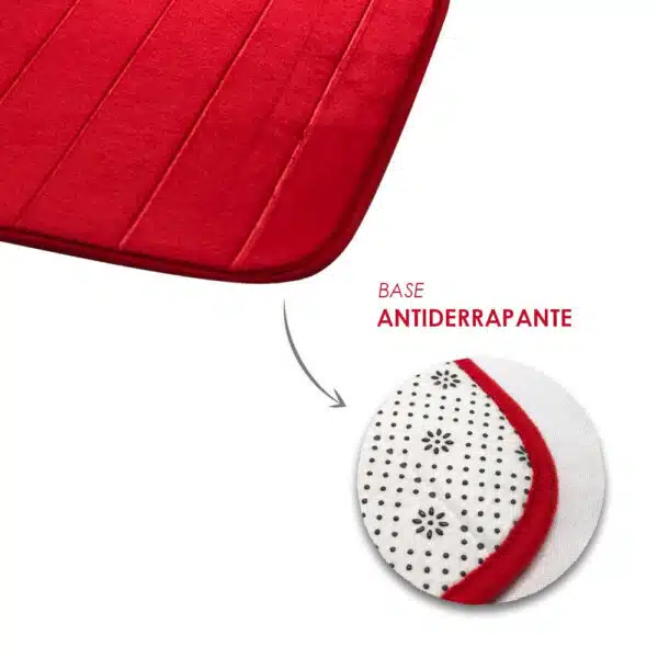 Tapete Soft para Banheiro Antiderrapante 40x60cm - Vermelho - Image 4