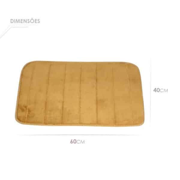 Tapete Soft para Banheiro Antiderrapante 40x60cm - Caramelo - Image 3