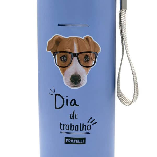Garrafa Color Estampa Pet Inox 480ml - Azul - Image 2