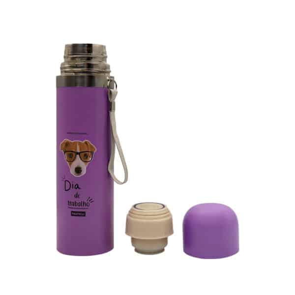 Garrafa Color Estampa Pet Inox 480ml - Roxo - Image 3