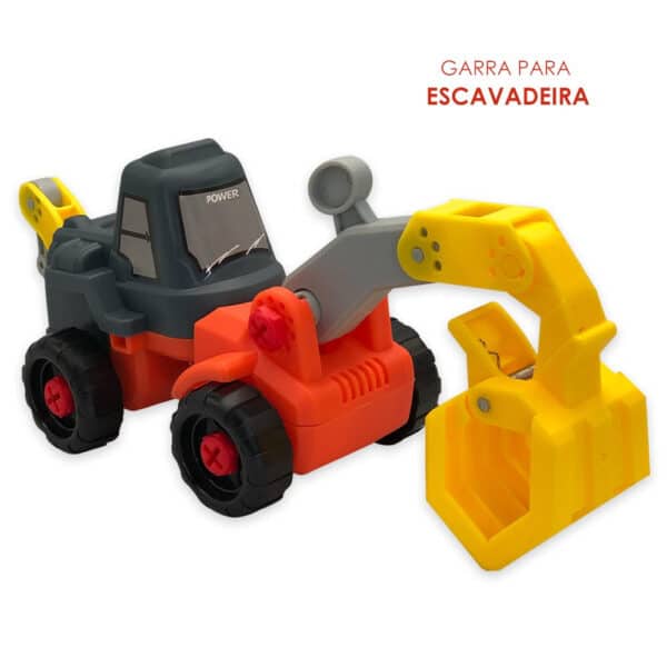 Kit Trator Escavadeira Guincho e Rolo 3 em 1 com Parafusadeira - Image 2