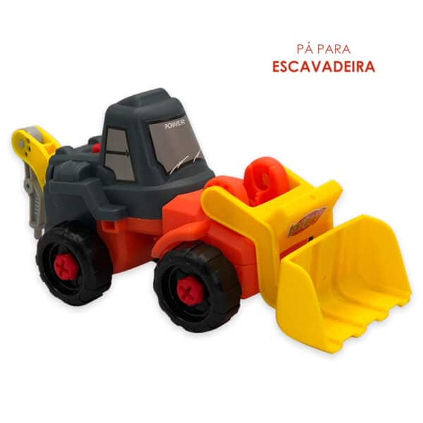 Kit Trator Escavadeira Guincho e Rolo 3 em 1 com Parafusadeira - Image 3