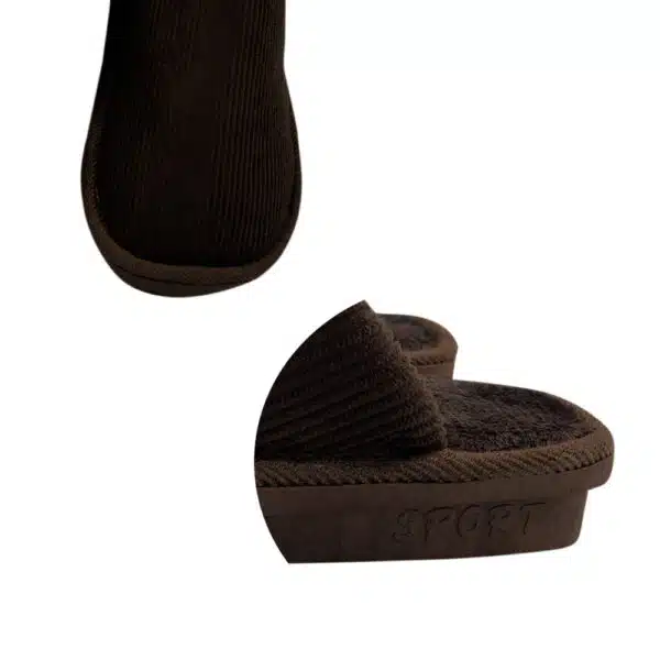 Pantufa Masculina Lisa Marrom 40/41 - Image 3