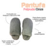 Pantufa Feminina Felpuda 40/41 Cinza - Image 4