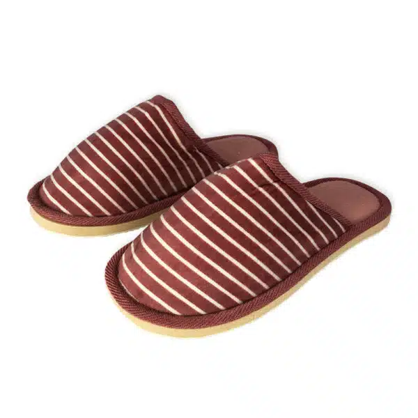 Pantufa Feminina com Listras Rosa 36/37 - Image 2