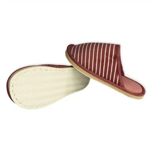Pantufa Feminina com Listras Rosa 36/37 - Image 3