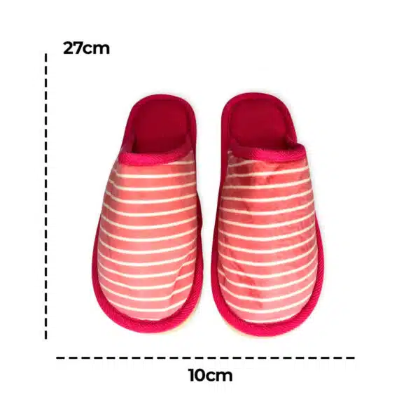 Pantufa Feminina com Listras Pink 40/41 - Image 6