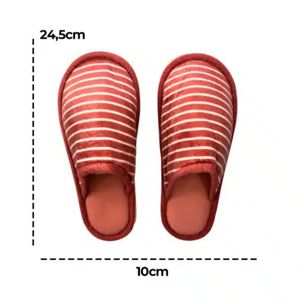 Pantufa Feminina com Listras Rosa 36/37 - Image 6