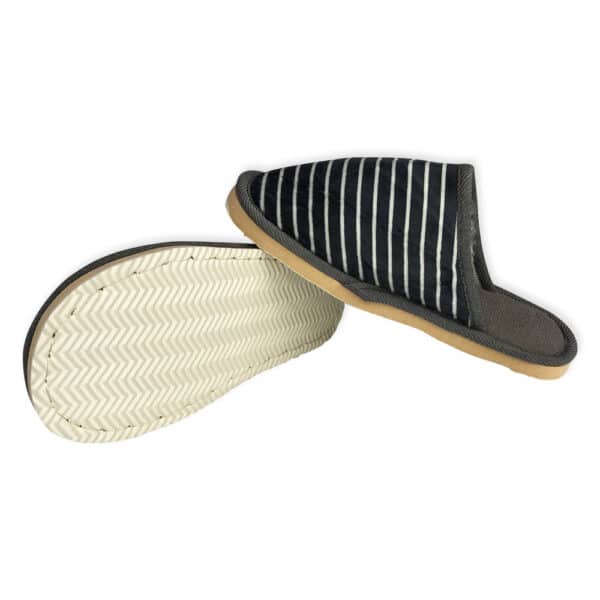 Pantufa Feminina com Listras Cinza 40/41 - Image 3