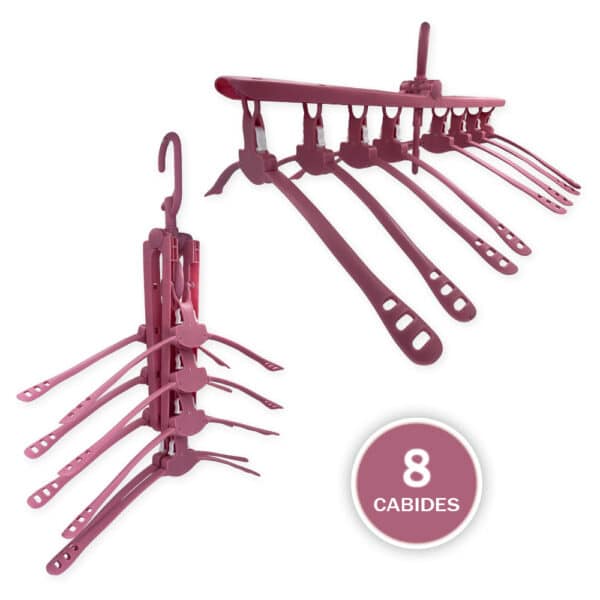 Mini Varal Multiuso Retrátil 8 Cabides Camisas - Image 2