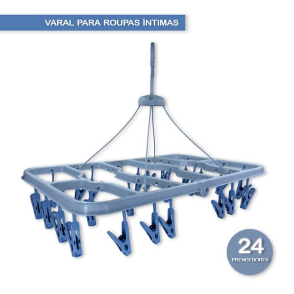 Varal Dobrável Roupas Íntimas 24 Prendedores Meias Calcinhas - Image 6