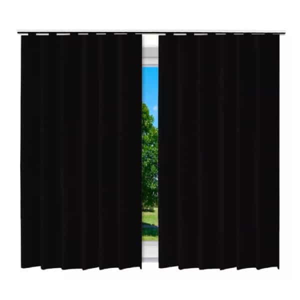 Cortina Blackout Preto com ilhos - 280x250cm