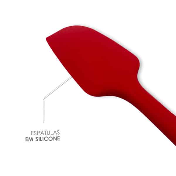Conjunto De Espátulas E Pegador Em Silicone Unyhome 5 Peças - VERMELHO - Image 5