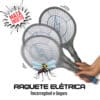 Raquete Elétrica Mata Insetos Recarregável Mosca Pernilongos - Sortido - Image 3