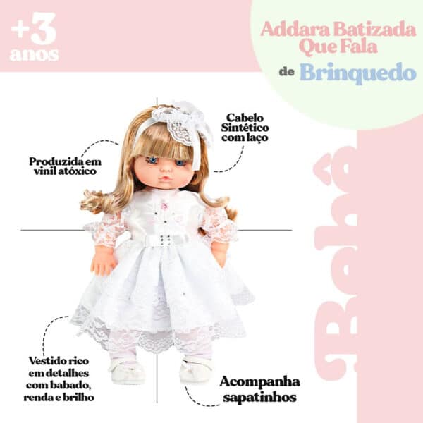 Boneca Addara Batizado Que Fala - Image 3