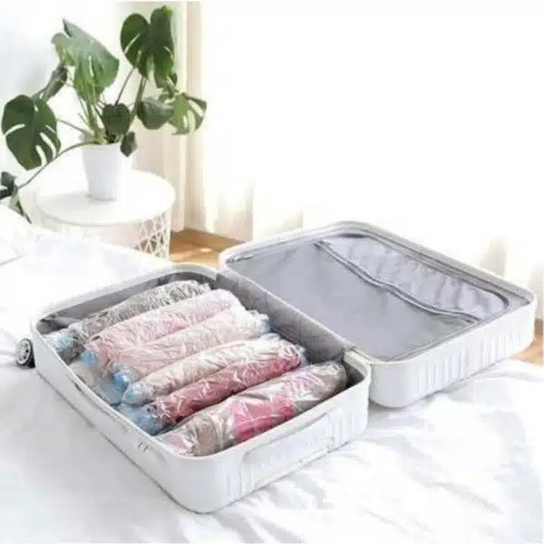 Saco À Vácuo Para Viagem Roupas Organização 80x130 Cm - Image 4