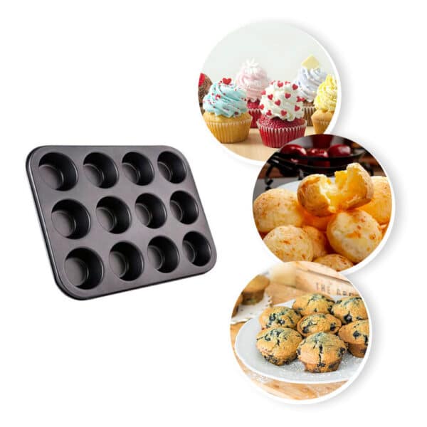 Forma de Cupcake Antiaderente 12 Cavidades - Image 2