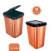 Lixeira Cesto 9 Litros com Tampa Click Label Bronze Metalizado - Image 2