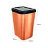 Lixeira Cesto 9 Litros com Tampa Click Label Bronze Metalizado - Image 3