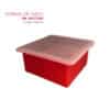 Forma Silicone Gelo Com Tampa Papinha 4 Cubos Grandes - Image 4