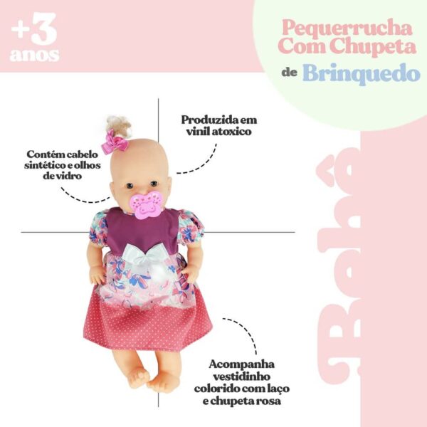 Boneca Pequerrucha Com Chupeta - Image 4