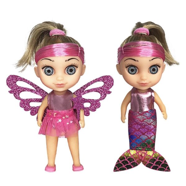 Boneca Shiny Angels 3 em 1 Sereia Fada e Bailarina - Image 4