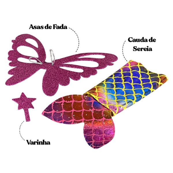 Boneca Shiny Angels 3 em 1 Sereia Fada e Bailarina - Image 5