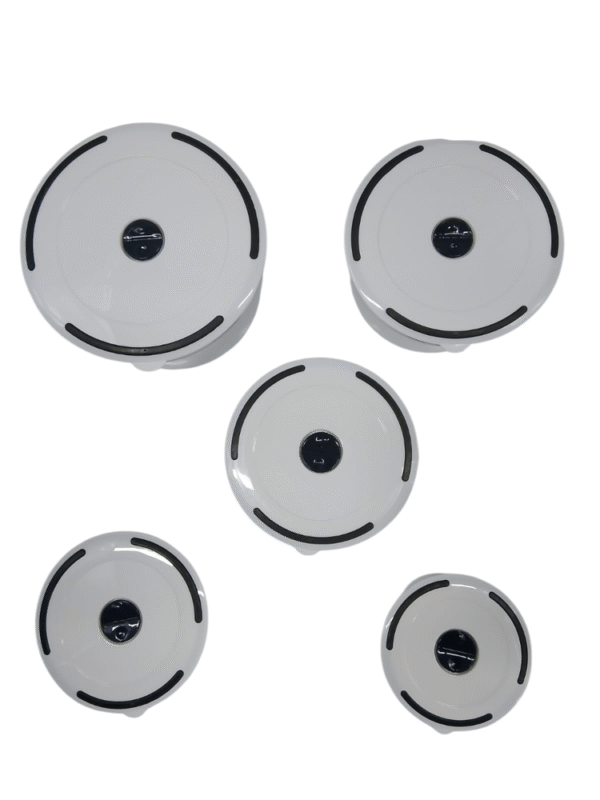 Conjunto 5 Potes Herméticos de Plástico Com Tampa - Image 9